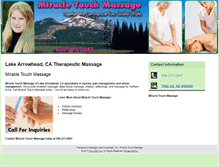 Tablet Screenshot of lakearrowheadmassage.com